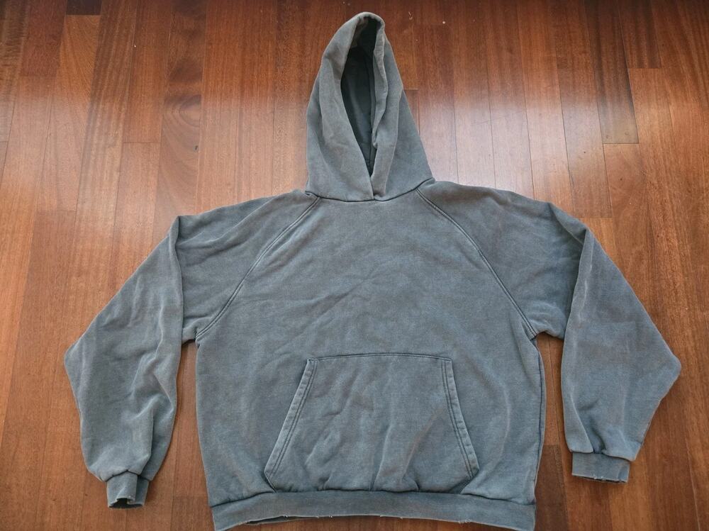 Zara Heavyweight Oversized Hoodie Men Sz Xl Cotton Ribbed Trim Pullover